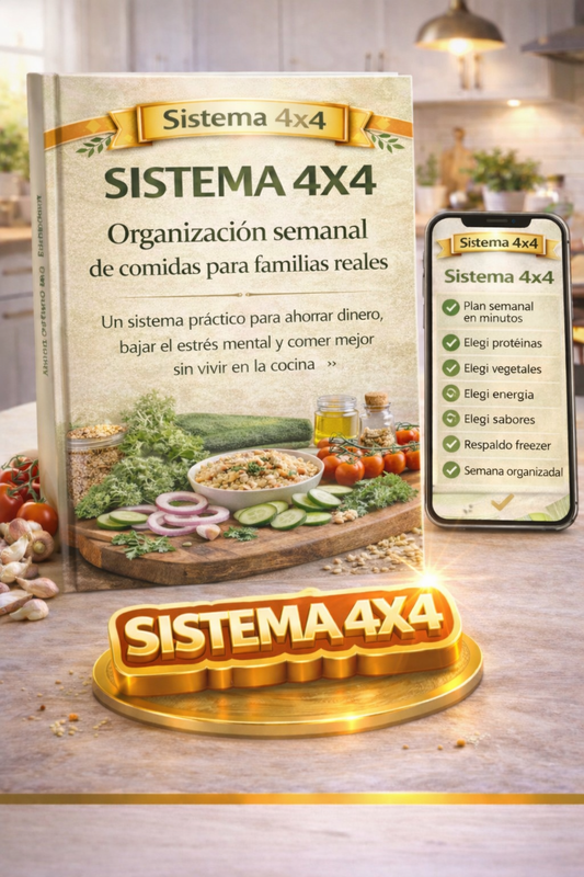 Sistema 4x4: Organización Semanal de comidas para familias reales